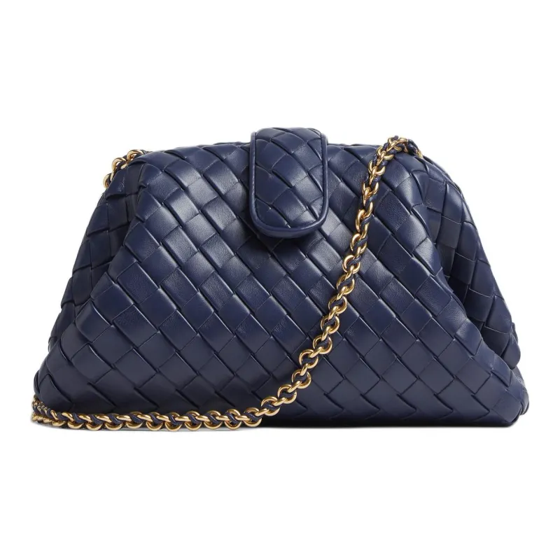 Bottega Veneta Calfskin Clutch Women's Duke Blue-2