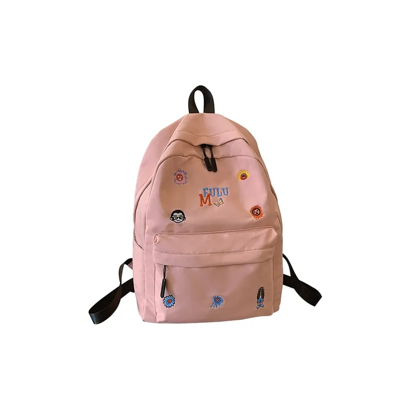 KAKAXI Fabric Backpack Women's Black/White/Pink/Yellow/Green-11