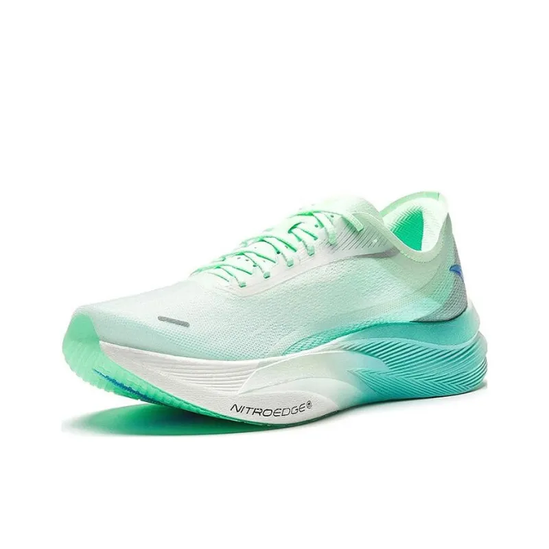Anta C202 5 GT Cushioned Slip Resistant Low Top Marathon Running Shoes Men's Green Blue-1