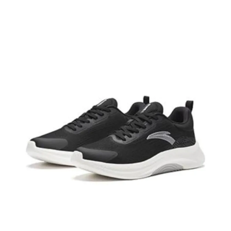 Anta God Walk 5 Cushioning Wear Resistant Low Top Training Shoes Men's Black White-2