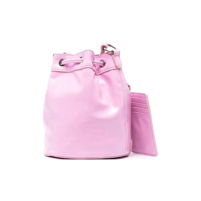 LIU·JO Artificial Leather Bucket Bags Crossbody Bag, Shoulder Bag Women's Bubble Gum Pink Red-1