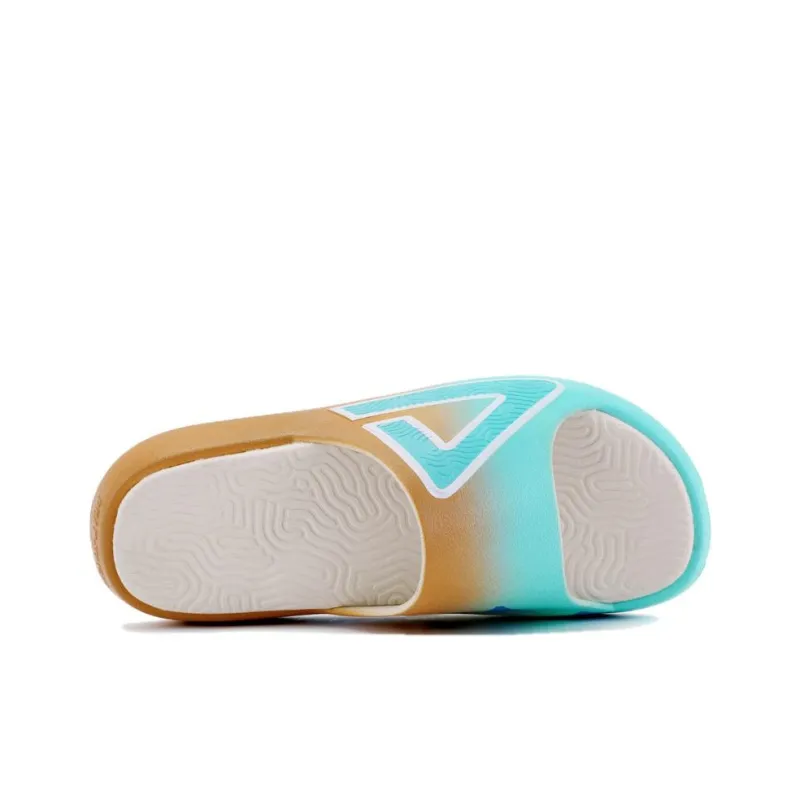 PEAK State Extremely Large Triangle 1.0 Plastic Sole Slide Slippers Men's Blue Yellow-3