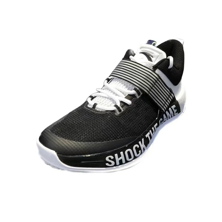 Anta Hengsao4 Durable Breathable Low Top Basketball Shoes Men's Black White-2