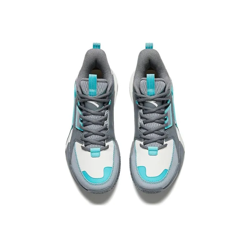 Anta Speedgo 3 3 Cushioning Wear-Resistant Mid-Top Basketball Shoes Men's Blue Gray-2