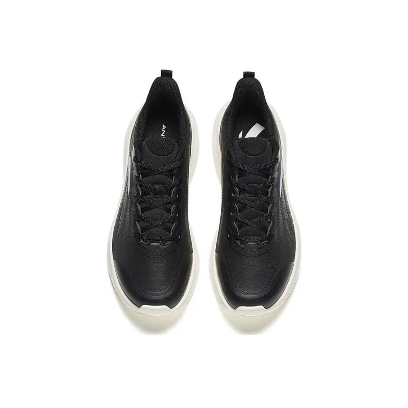Anta Light Cloud Cushioning Wear Resistant Low Top Running Shoes Women's Black-1