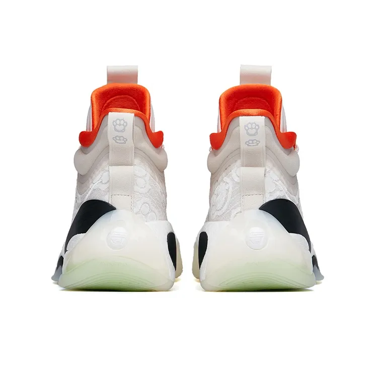 Anta KT7 KT 7 'CNY' Cushioning Anti-Slip And Wear-Resistant High-Top Basketball Shoes Ecru-4