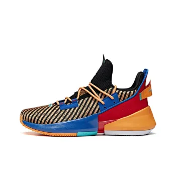 ANTA Airspace 2 Basketball Shoes Men Low Top Black/Yellow Orange/University Red