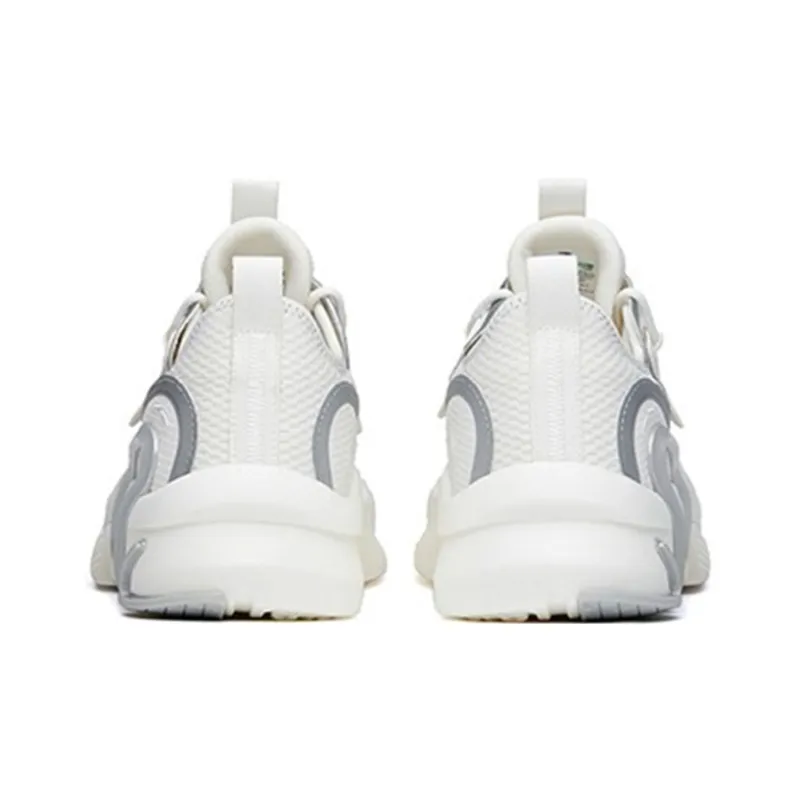 Anta AT91 Slip-Resistant Cushioning Wear-Resistant Low-Top Skateboard Shoes Men's White Silver-4