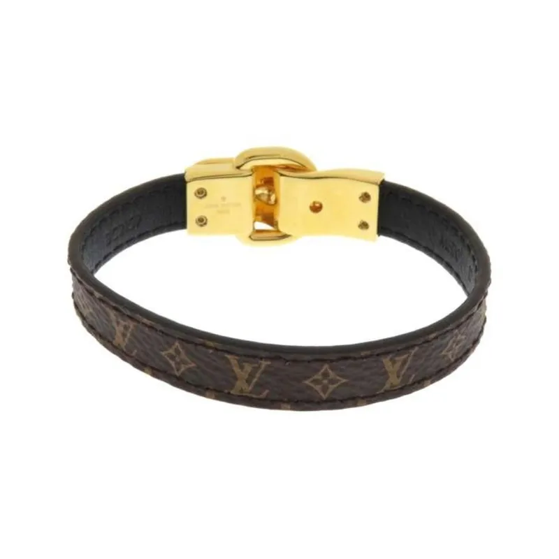 LOUIS VUITTON Monogram Metal Bangles Unisex-2
