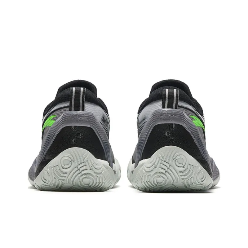 Anta Three point Rain1.0 V2 Cement Killer Anti Slip Wear Resistant Low Top Basketball Shoes Men's Green Gray-3