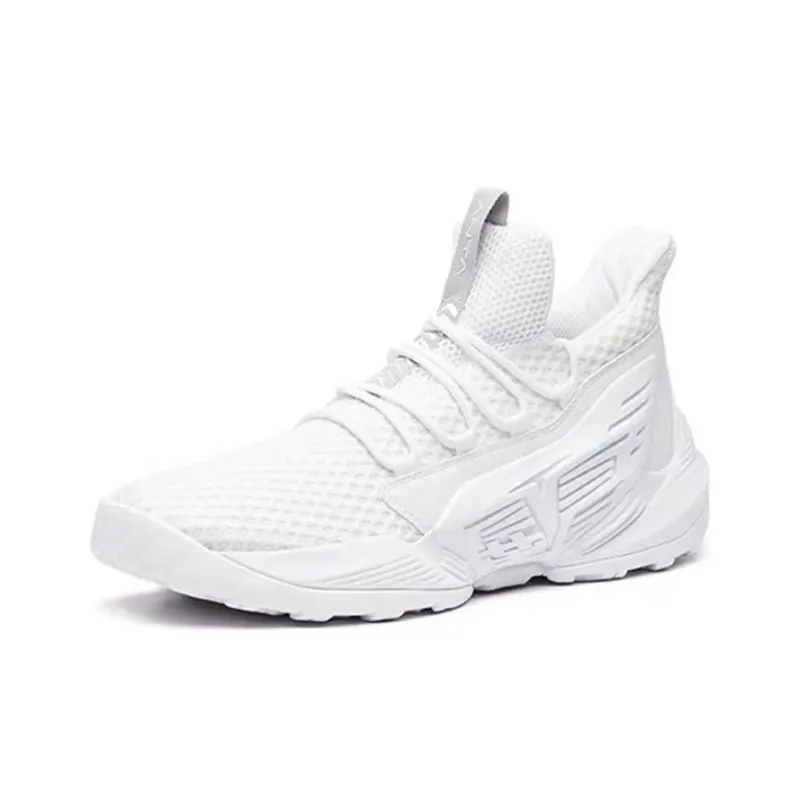 Anta Bastard Cushioning Anti-Slip Wear-Resistant Breathability Low-Top Vintage Casual Shoes Men's White Gray-2