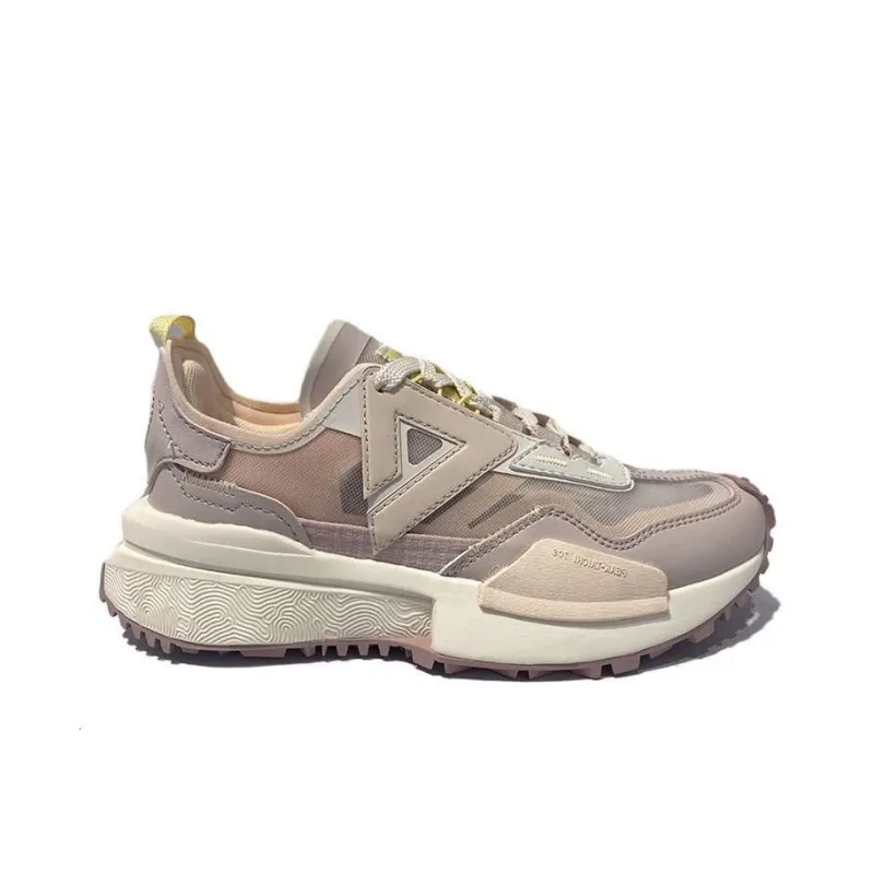 PEAK 70S Cushioning, Wear Resistant Low Top Chunky Sneakers Women's Camel Gray-1