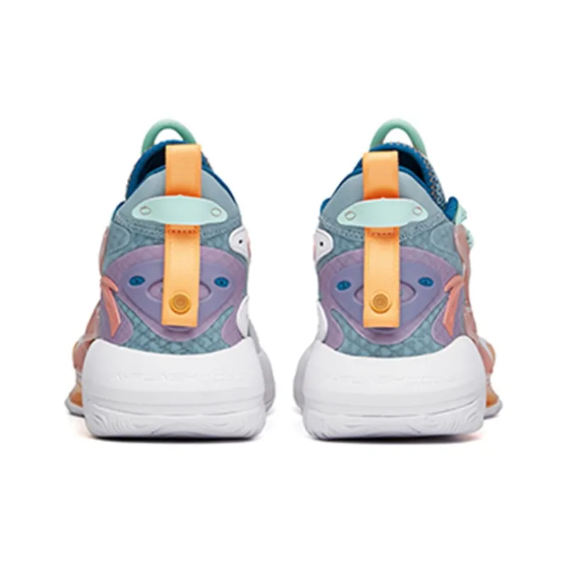 Anta Berserk 3 Cushioning Anti-Slip And Wear-Resistant High-Top Performance Basketball Shoes Pink Green-4