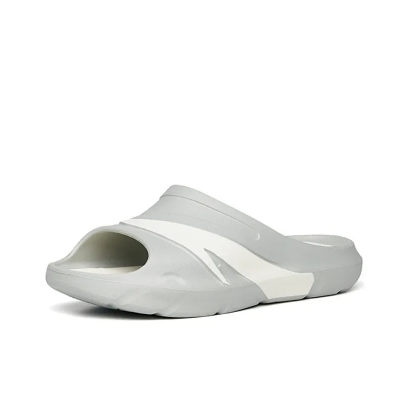 Anta C37 Series Slide Slippers Men's Gray White-2