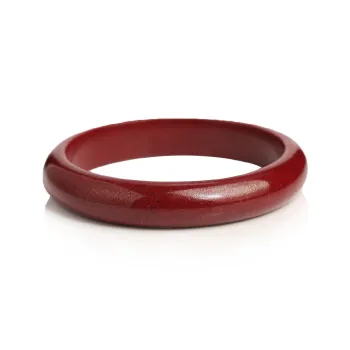 Artisan Lock Heart Jade Reconstructed Cinnabar Jade Bangles Women's