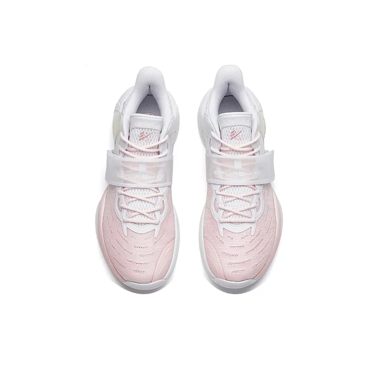 ANTA Water Flower 4 Basketball Shoes Men Low Top White/Pink-2