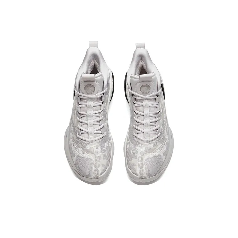 Anta KT7 KT ROCCO Cushioning Support High Top Performance Basketball Shoes Men's Gray White-2