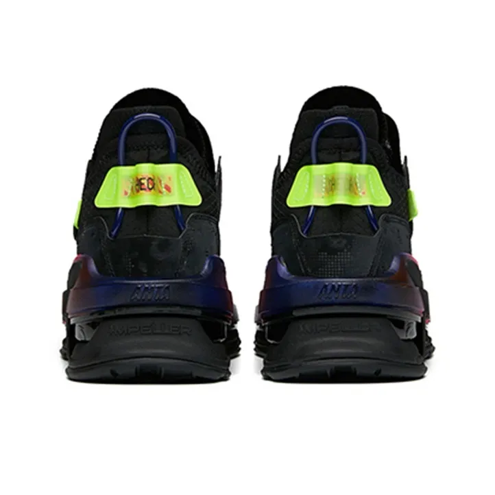 Anta AT91 Catapult Force Technology Slip Resistant Cushioning Wear Resistant Low Top Running Shoes Black Pink-4