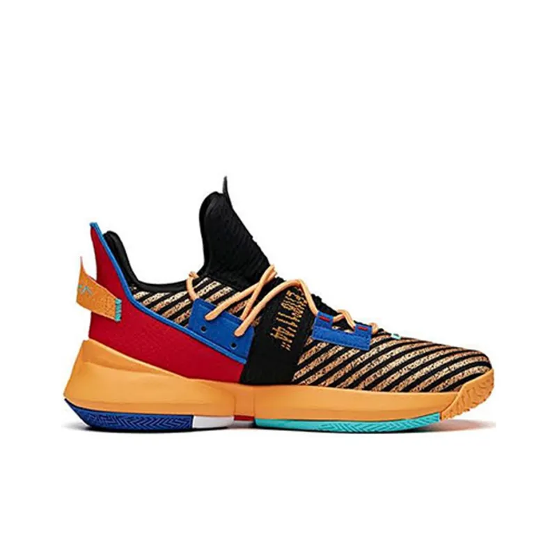 ANTA Airspace 2 Basketball Shoes Men Low Top Black/Yellow Orange/University Red-1