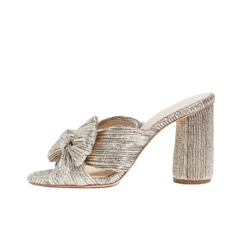 Loeffler Randall Slide Slippers 8.9cm Women's Gold