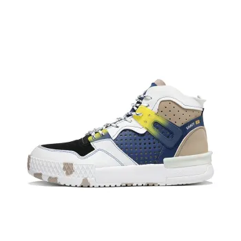 PEAK Taichi 910 Slip Resistant, Abrasion Resistant, Lightweight High Top Skateboard Shoes Men's White Blue