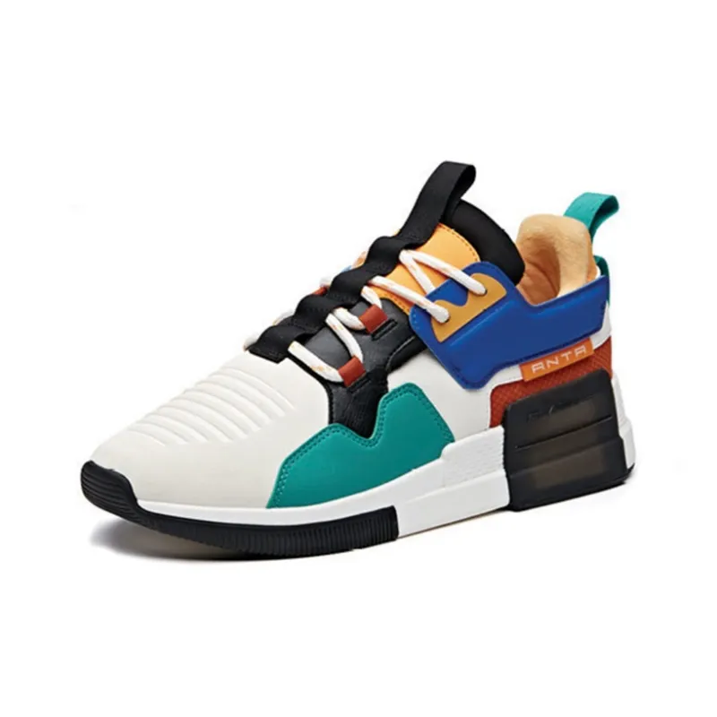 Anta Magic Cube Low Top Running Shoes Men's White Orange Black-2