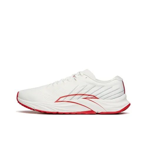 ANTA Asphalt Road Fighter 1.0 Running Shoes Men Low-Top Ivory White/University Red