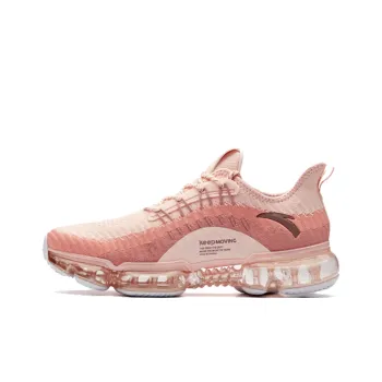 Anta SEEED Cushioning Slip Resistant Breathable Balance Rebound Low Top Running Shoes Women's Pink White