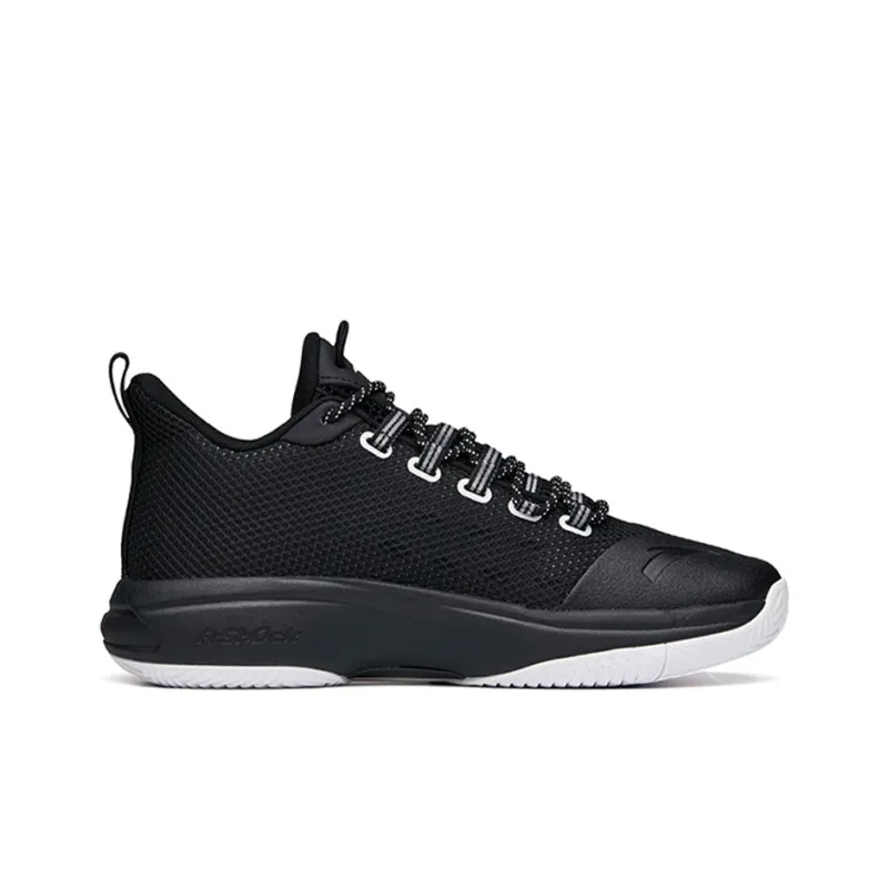 Anta Attack 3 Anti Slip Wear Resistant High Top Basketball Shoes Men's Black-1