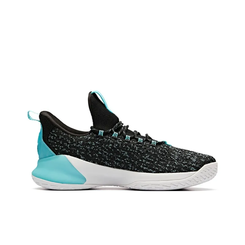 Anta Light Cavalry 4 Anti Slip Wear Resistant Low Top Basketball Shoes Men's Black Blue White-1