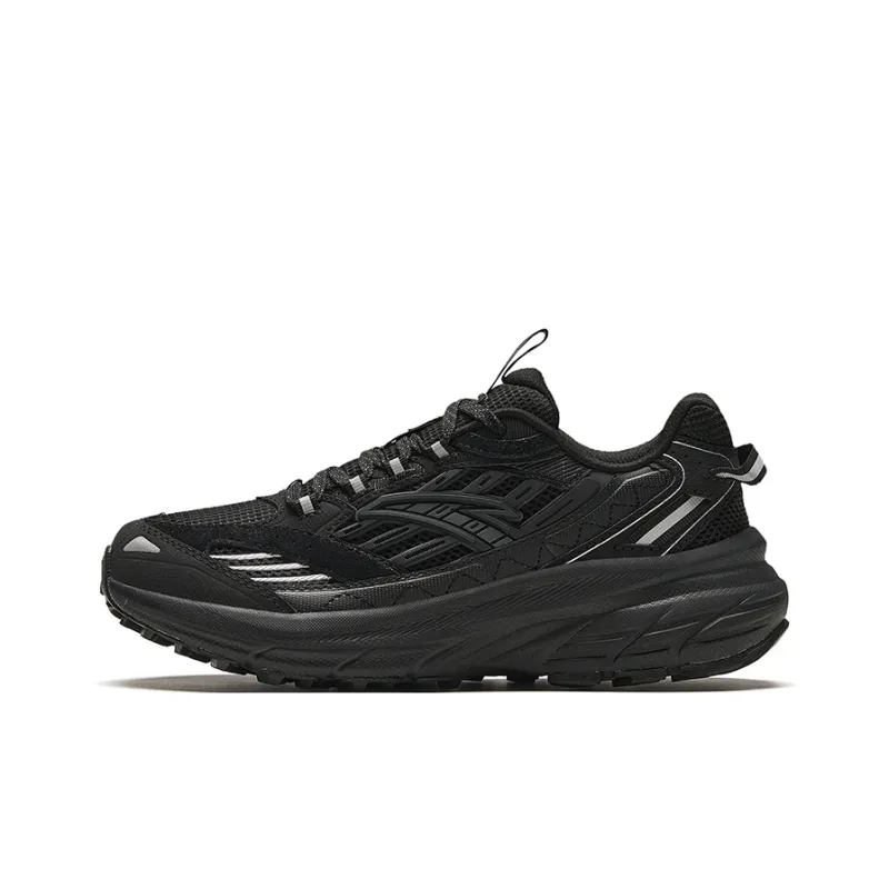Anta AT957 Cushioning, Wear Resistant Low Top Casual Running Shoes Women's Black Silver-0