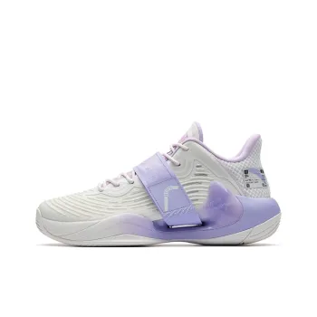 ANTA Water Flower 4 Basketball Shoes Men Low Top Ivory White/Light Pink Purple