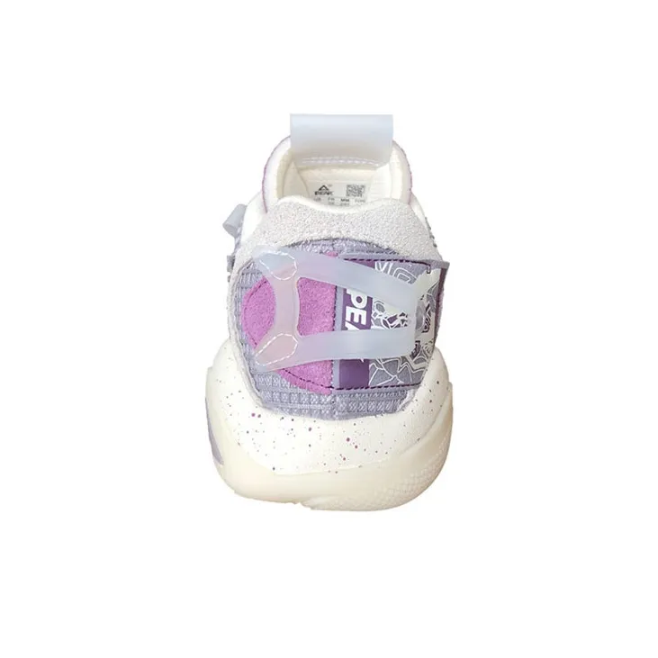 PEAK State Pole 6371 Anti Slip And Wear Resistant Breathable Low Top Chunky Sneakers Women's Purple-4