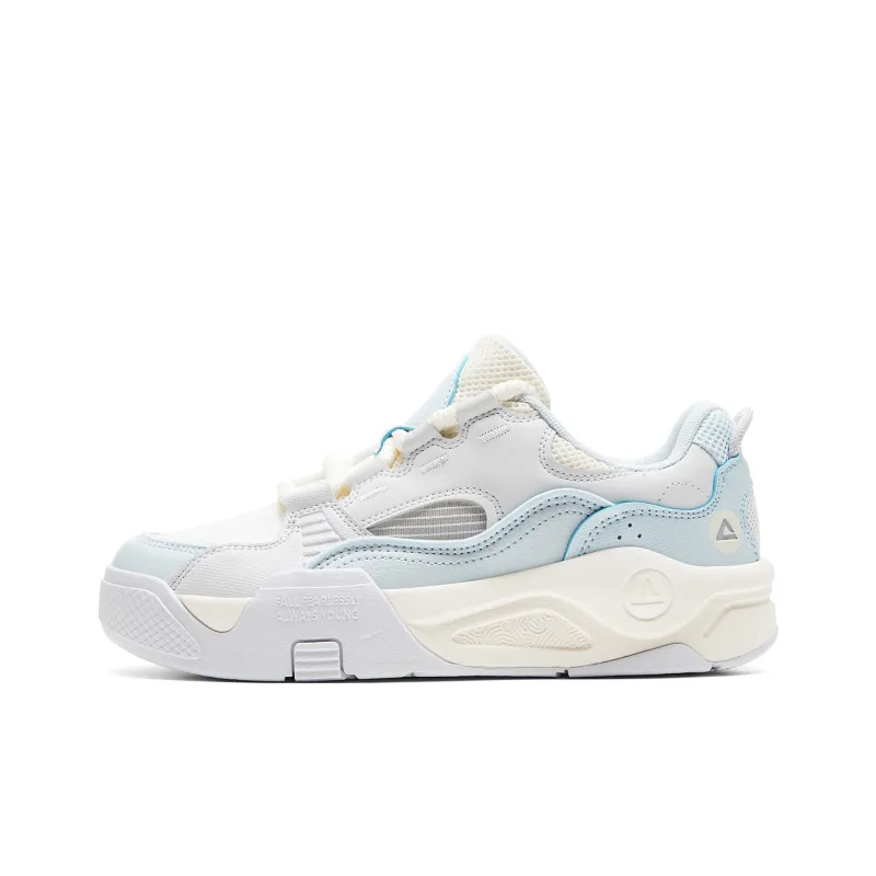 PEAK State Pole Roaming Coverage Cushioning Lightweight Low-Top Skateboard Shoes Women's Light Gray Light Blue-0