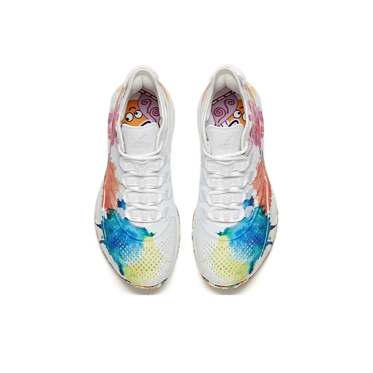 ANTA GH1 Basketball Shoes Men Low Top White/Red/Yellow/Green/Blue-3