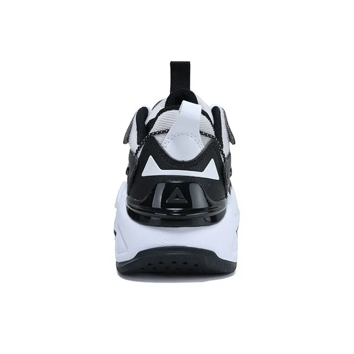PEAK Cushioned Wear Resistant Balance Slip Resistant Lightweight Low Top Running Shoes Women's Black White-2