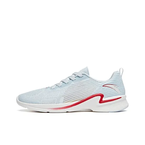 Anta Hydrogen Run II Cushioned Slip-Resistant Abrasion-Resistant Low-Top Running Shoes Men's Blue Red