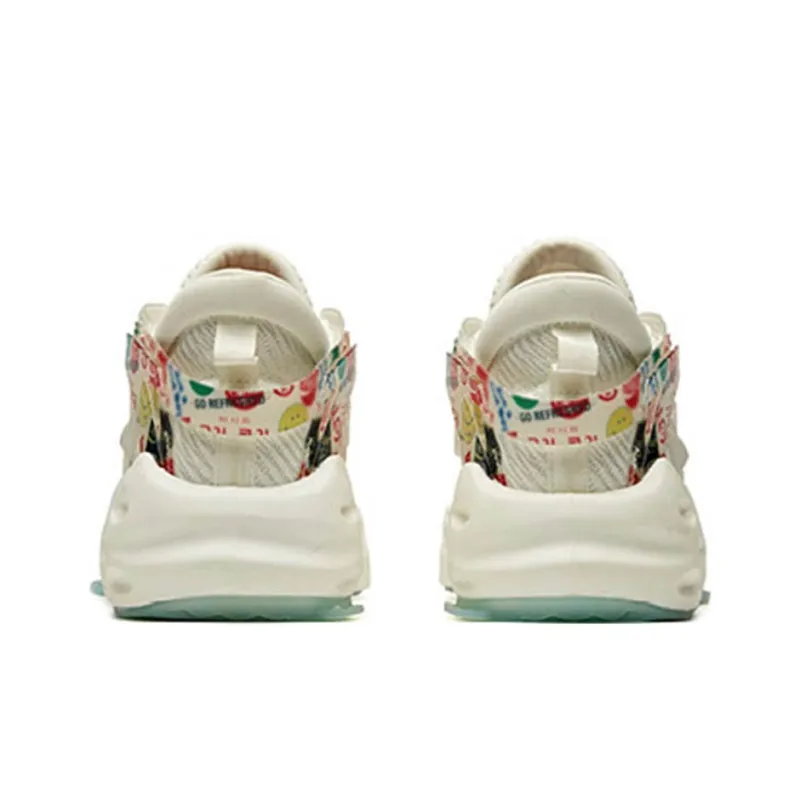 Coca Cola x Anta Bastard Cushioning Anti Slip And Wear Resistant Low Top Chunky Sneakers Men's White Red Blue-3