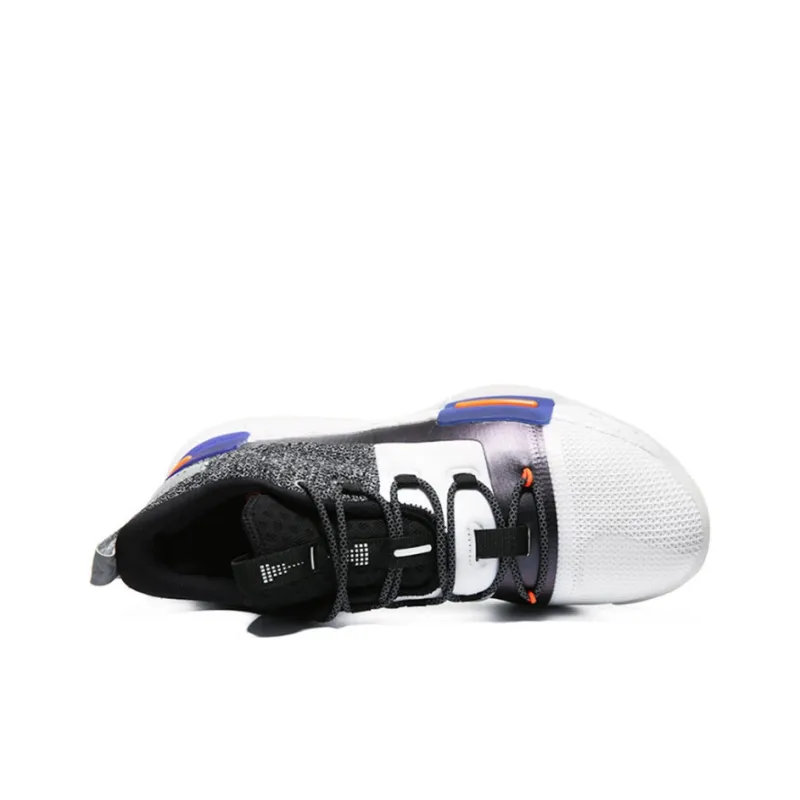 PEAK Flash Taichi Anti Slip Wear Resistant Mid Top Basketball Shoes Men's White Purple-3