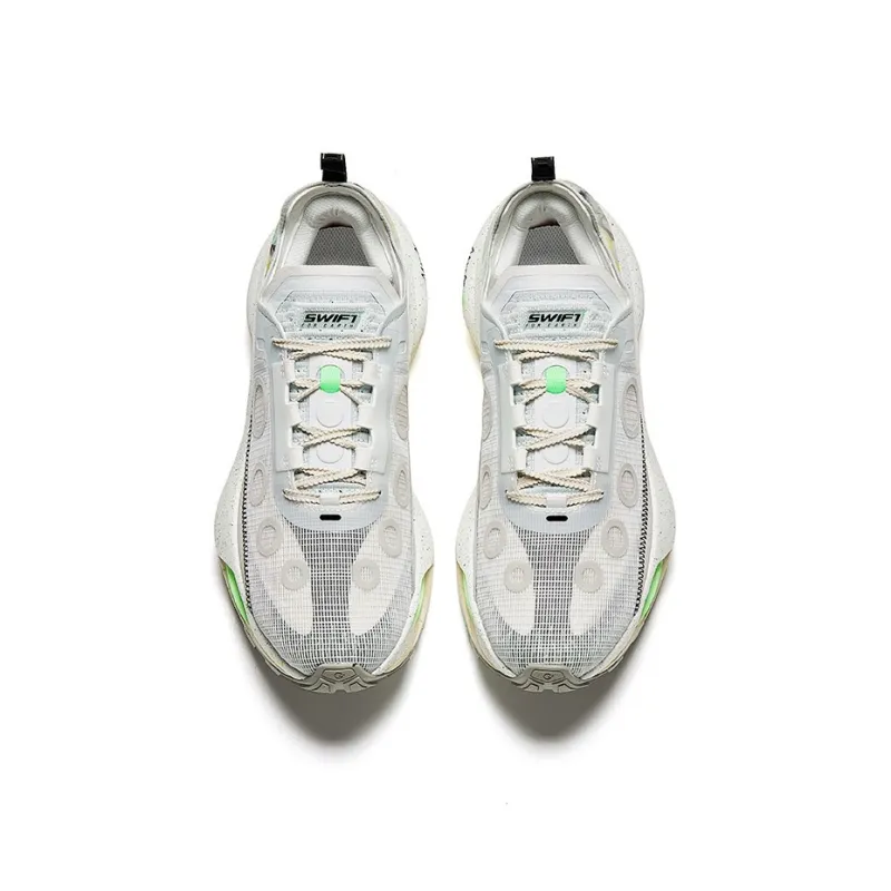 Anta Swift Cushioning Wear Resistant Low Top Running Shoes Men's White-2