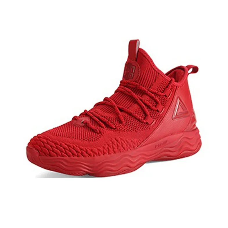 PEAK Magic Bullets Cushioned Slip Resistant Lightweight Mid Top Performance Basketball Shoes Men's Red-1