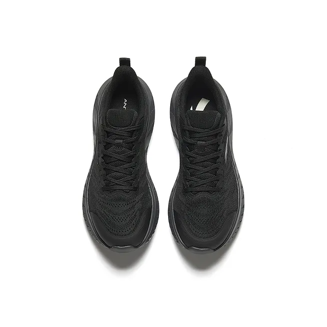 Anta Light Cloud Anti Slip Wear Resistant Low Top Running Shoes Men's Black-2