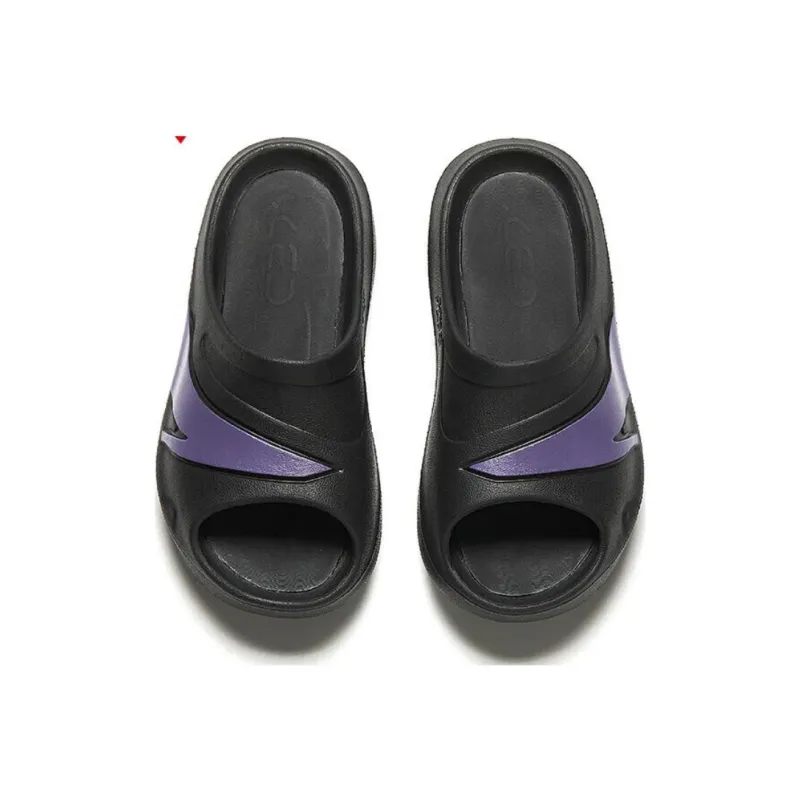 Anta C37 Series Quiet Abrasion Resistant Slide Slippers Women's Black Purple-2