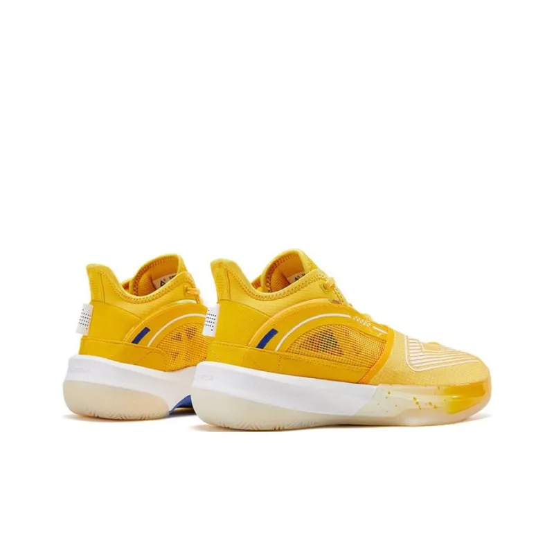 PEAK State Extremely Large Triangle 1.0 Basketball Shoes Unisex Mid Top Bright Yellow-4