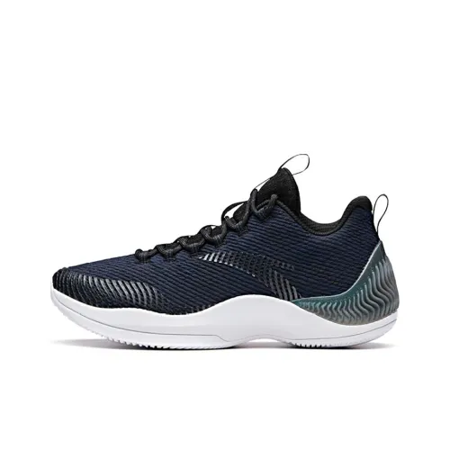 Anta The Dagger 2 Cushioning Anti-Slip And Wear-Resistant Low-Top Basketball Shoes Men's Ink Blue