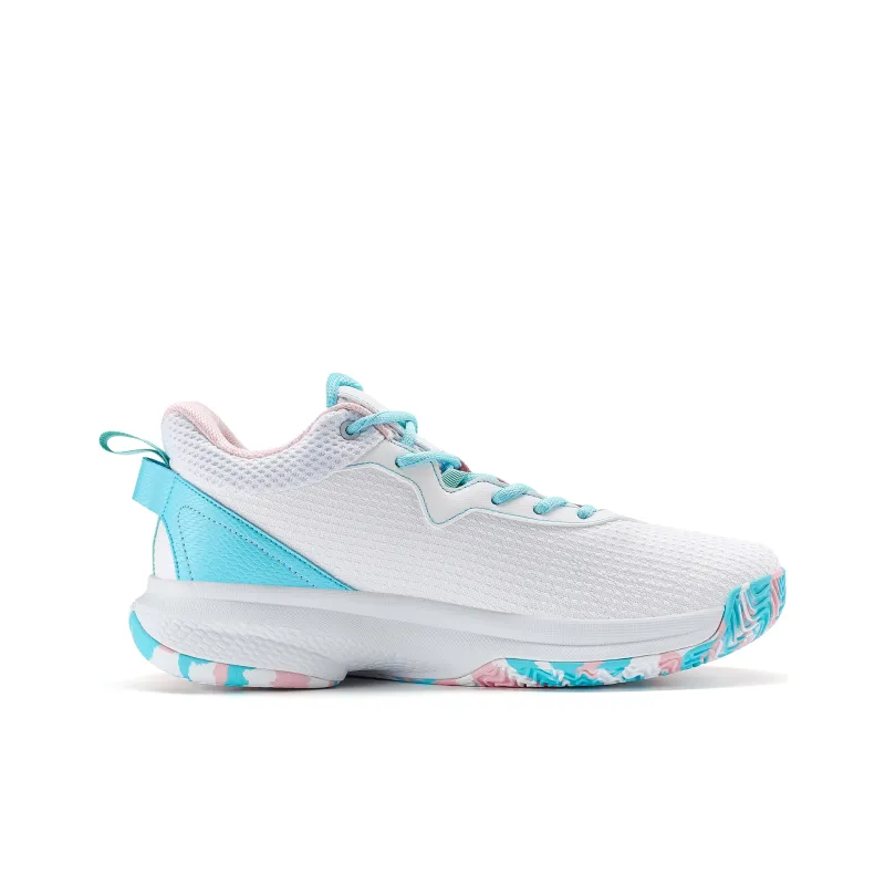 PEAK Magic Bullets Low-Top Basketball Shoes Men's Large White Light Blue Sea-1