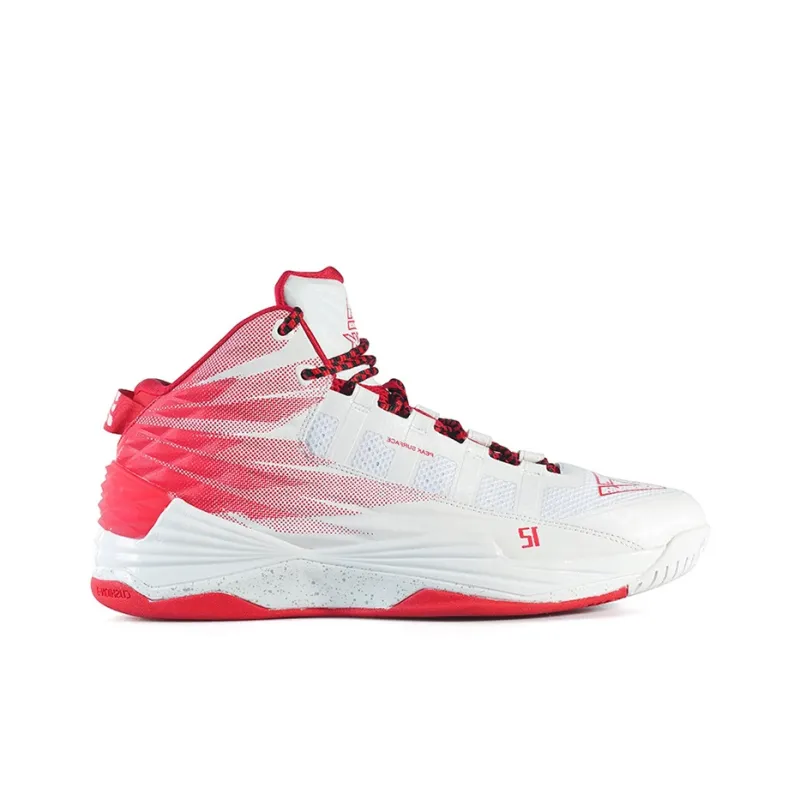 PEAK Howard Generation 1 Basketball Shoes Men Mid Top White Red-1