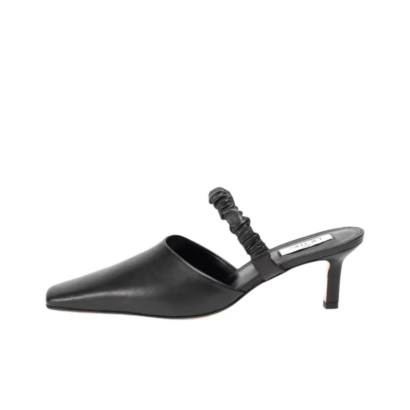 Elleme Closed Toe Slippers 7cm Women's Black-0