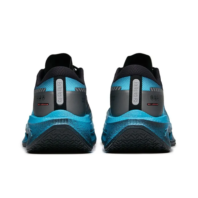 ANTA Crash Wave 1 Running Shoes Men Low Top Black/Chlorine Blue/Nano Silver-3