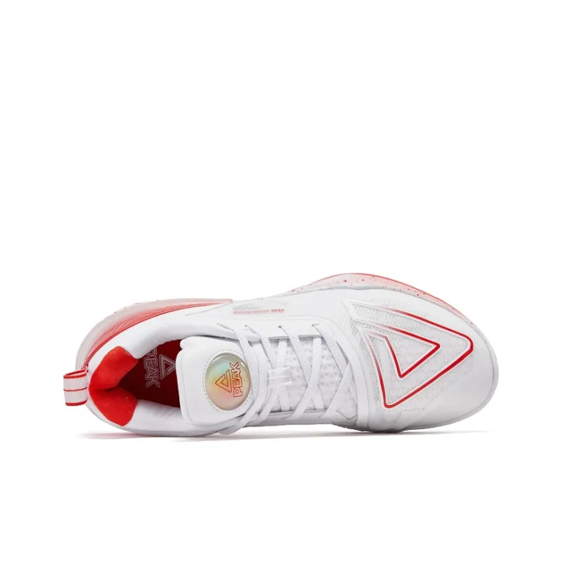 PEAK State Maximums Trigonometric 3.0 Cushioned Slip-Resistant Low-Top Basketball Shoes Men's White Red-3